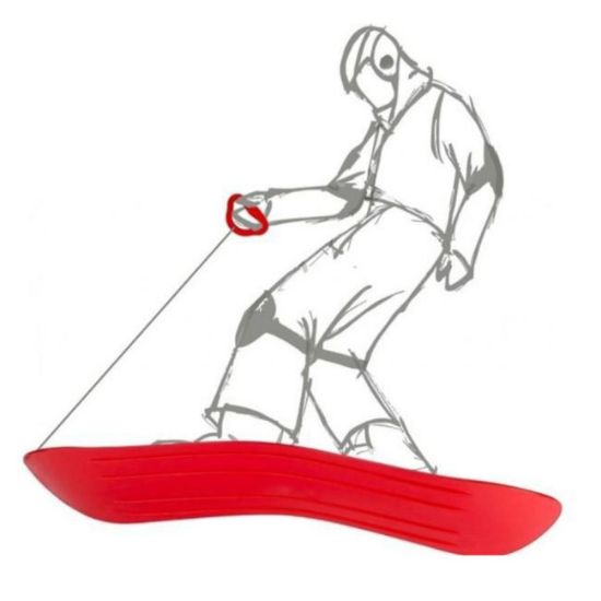 SNOWBOARD 200X680MM CRVENI