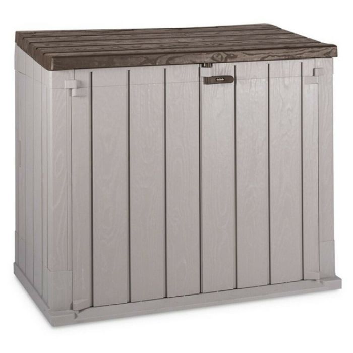 OSTAVA BAŠTANSKA PVC 129.5X74X5X111CM SIVA-BRAON