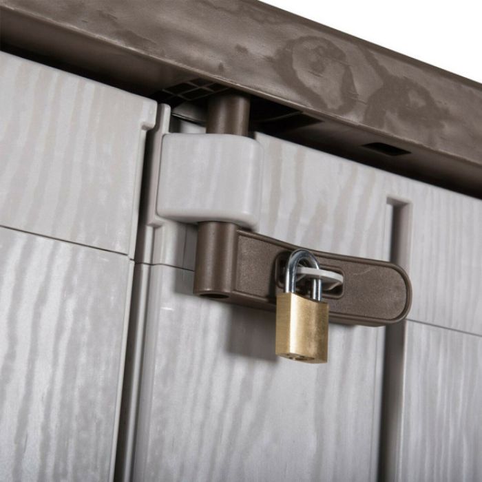 OSTAVA BAŠTANSKA PVC 129.5X74X5X111CM SIVA-BRAON