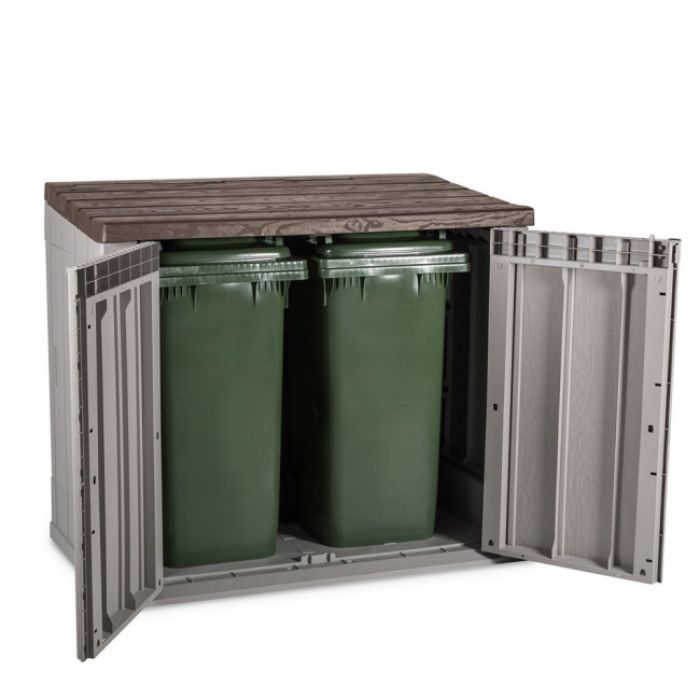 OSTAVA BAŠTANSKA PVC 129.5X74X5X111CM SIVA-BRAON