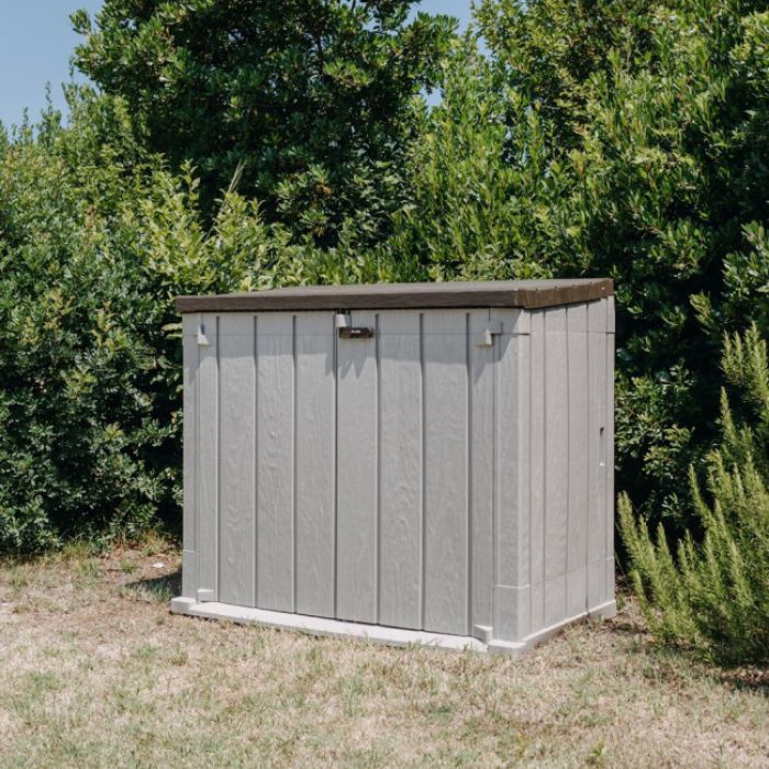 OSTAVA BAŠTANSKA PVC 129.5X74X5X111CM SIVA-BRAON