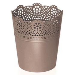 SAKSIJA ČIPKA LACE OKRUGLA FI 18CM MOCCA