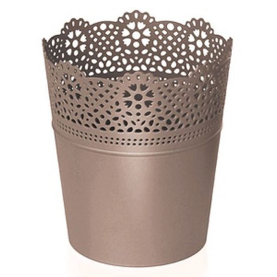 SAKSIJA ČIPKA LACE OKRUGLA FI 18CM MOCCA
