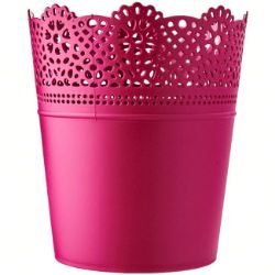 SAKSIJA ČIPKA  LACE OKRUGLA FI 18CM CIKLAMA