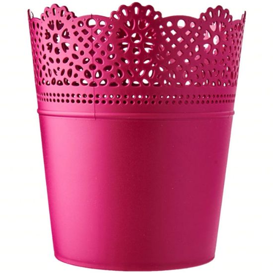 SAKSIJA ČIPKA  LACE OKRUGLA FI 18CM CIKLAMA