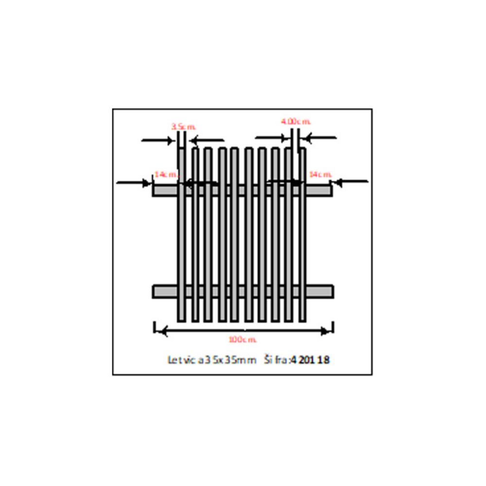 LETVICA PVC 35X35MM – DUŽINA 2M