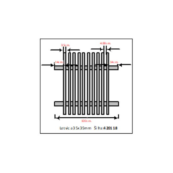 LETVICA PVC 35X35MM – DUŽINA 2M