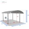 NADSTREŠNICA ZA AUTO 5X3M POLIKARBONAT ALUMINIJUM SIVA - 5