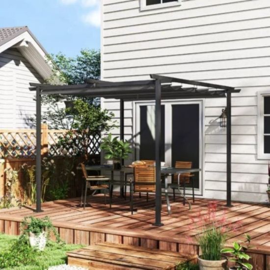 PERGOLA  3X3M  TAMNO SIVA