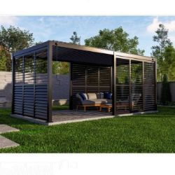 PREGRADA SA POKRETNIM LAMELAMA ANTRACIT ZA PERGOLU (973798,973799,974167) ALU 93X240CM