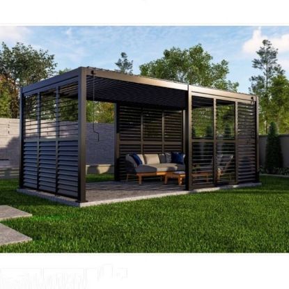 PREGRADA SA POKRETNIM LAMELAMA ANTRACIT ZA PERGOLU (973798,973799,974167) ALU 93X240CM