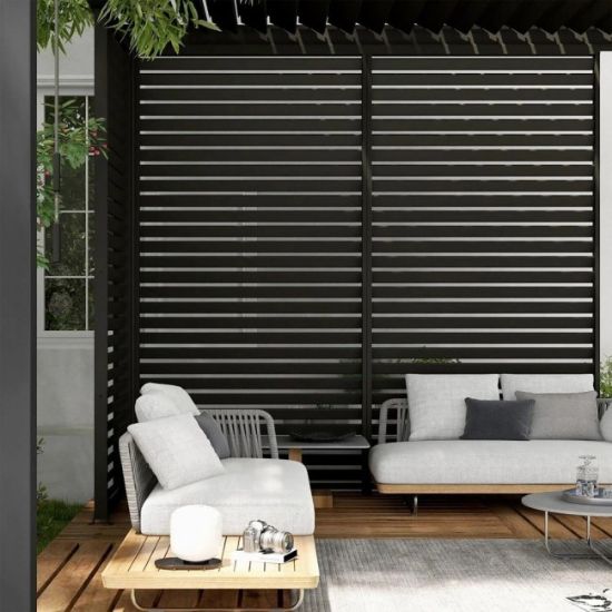 PREGRADA SA POKRETNIM LAMELAMA ANTRACIT ZA PERGOLU (973798,973799,974167) ALU 93X240CM