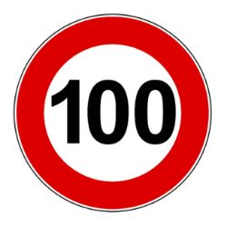 NALEPNICA OGRANIČENJE BRZINE 100 857