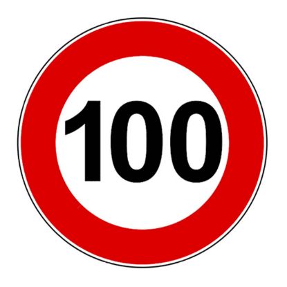 NALEPNICA OGRANIČENJE BRZINE 100 857