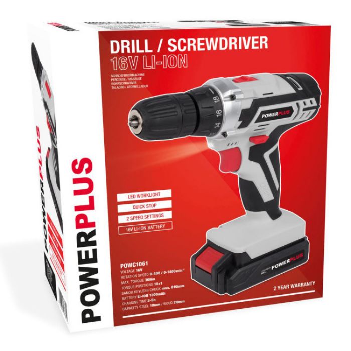 BUŠILICA AKU 16V LI-ION POWERPLUS