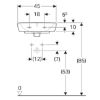 LAVABO GEBERIT 450x350mm SELNOVA SQUARE - 5