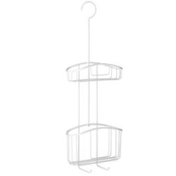 POLICA VISEĆA ZA TUŠ DVOSTRUKA  22.5X9X60CM INOX BELA  TATAY