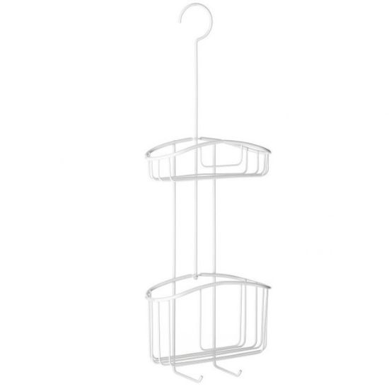 POLICA VISEĆA ZA TUŠ DVOSTRUKA  22.5X9X60CM INOX BELA  TATAY