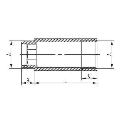 PRODUŽETAK 1/2'' HROMIRANI 40MM