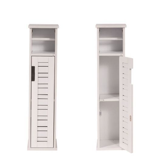 DRŽAČ TOALET PAPIRA SA ORMARIĆEM 18X18X75CM MDF BELA TENDANCE MIAMI