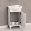 ORMARIC SA LAVABOOM  VODOOTPORAN SOFT CLOSE 40X85X50 PVC BELA - 2