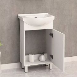 ORMARIC SA LAVABOOM  VODOOTPORAN SOFT CLOSE 40X85X50 PVC BELA