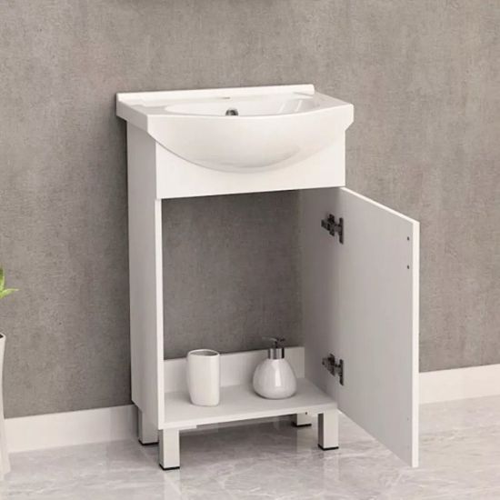 ORMARIC SA LAVABOOM  VODOOTPORAN SOFT CLOSE 40X85X50 PVC BELA