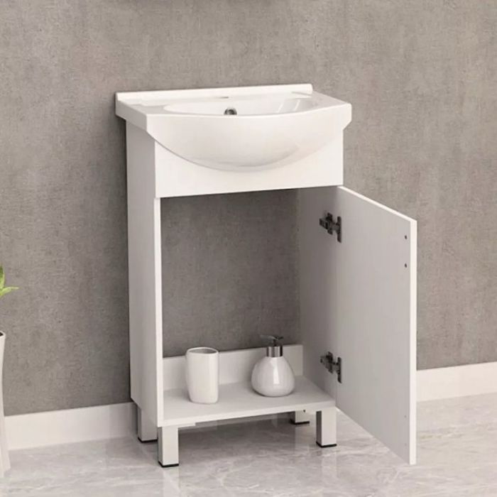 ORMARIC SA LAVABOOM  VODOOTPORAN SOFT CLOSE 40X85X50 PVC BELA