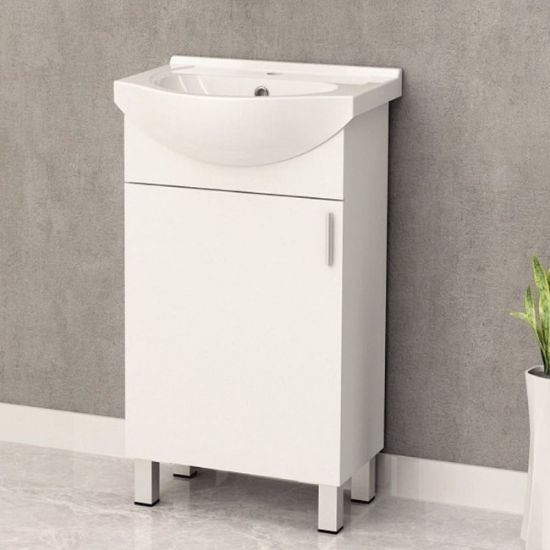 ORMARIC SA LAVABOOM  VODOOTPORAN SOFT CLOSE 40X85X50 PVC BELA