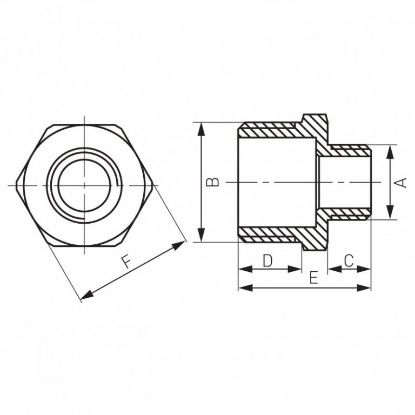 NIPL DUPLI 3/8''x1/2'' HROMIRANI