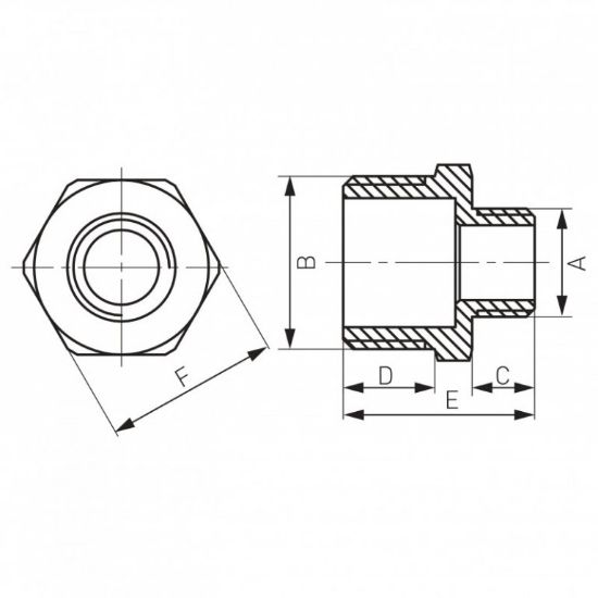 NIPL DUPLI 3/8''x1/2'' HROMIRANI