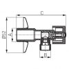 EK VENTIL KUGLASTI SA ROZETNOM 1/2''x1/2'' - 2