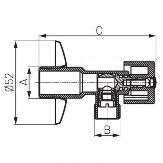 EK VENTIL KUGLASTI SA ROZETNOM 1/2''x1/2''