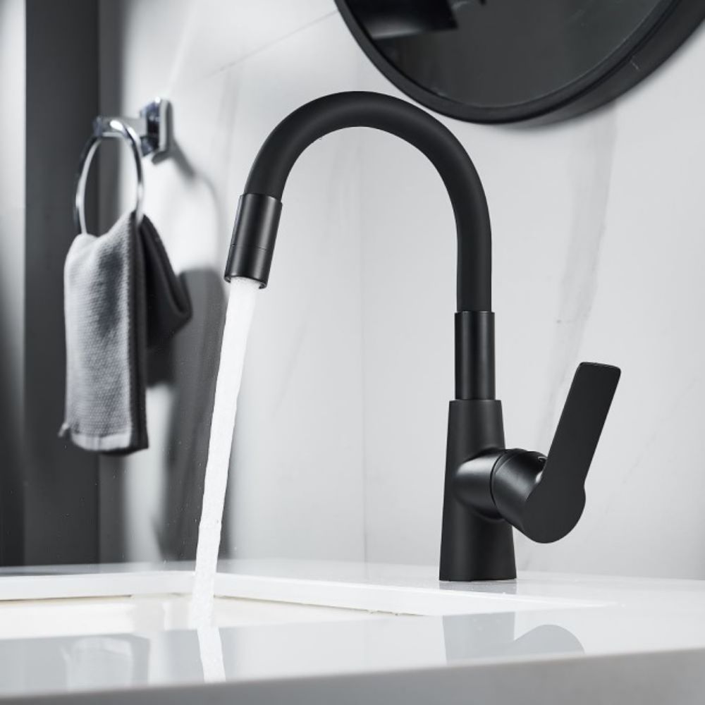 SLAVINA ZA LAVABO STOJEĆA JEDNORUČNA ALISADO CRNA