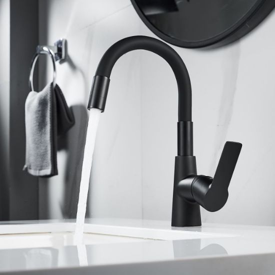 SLAVINA ZA LAVABO STOJEĆA JEDNORUČNA ALISADO CRNA