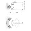 BATERIJA JD KING ZIDNA IZLIV 200mm ROSAN - 2