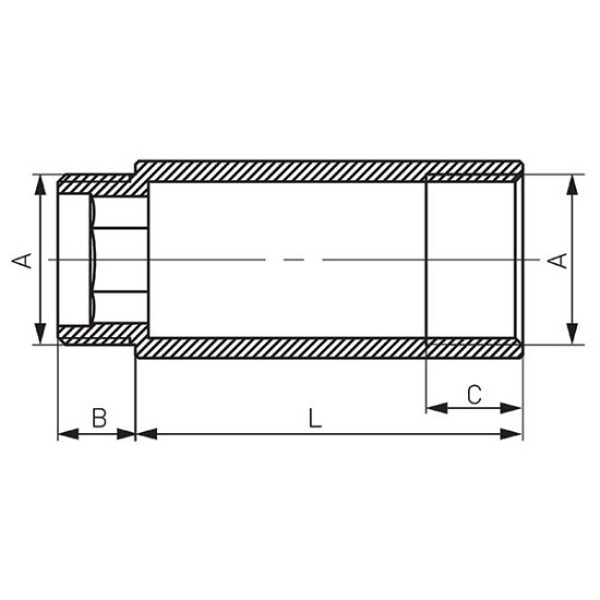 PRODUŽETAK 1/2'' HROMIRANI 20MM