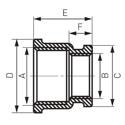 MUF REDUCIRANI 3/4''x1/2'' HROMIRANI