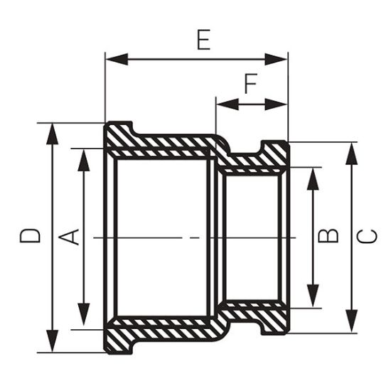 MUF REDUCIRANI 3/4''x1/2'' HROMIRANI