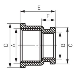 MUF REDUCIRANI 1/2''x3/8'' HROMIRANI