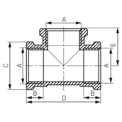 T-KOMAD ŽENSKO-ŽENSKO 3/4'' HROMIRANO