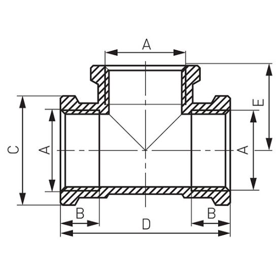 T-KOMAD ŽENSKO-ŽENSKO 3/4'' HROMIRANO