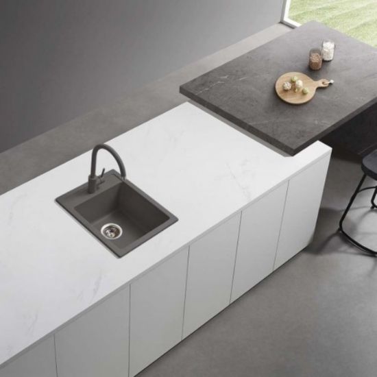 SUDOPERA USADNA PRAVOUGAONA 50X40X20 GRANIT SIVA + SIFON 1