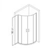 TUŠ PARAVAN POLUKRUŽNI 90x90x190 6mm (846RK101) - 2