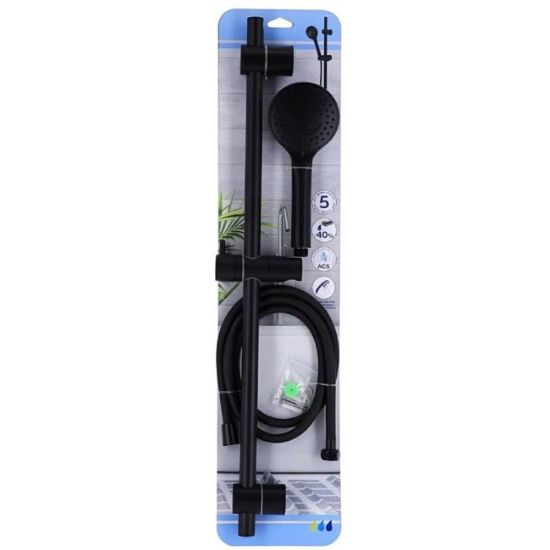 SET ZA TUŠ 150CM MAT CRNA TENDANCE