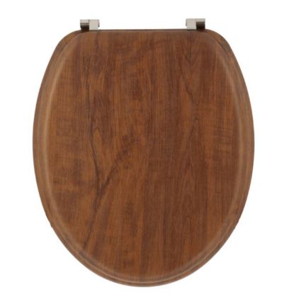 Slika WC DASKA SA PLASTIČNIM OKOVIMA  50X37.5X5.5CM AKACIJA