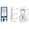 ELEMENT ZA MONTAŽU ZA KONZOLNU WC ŠOLJU DELTA H=112cmDUOFIX - 2