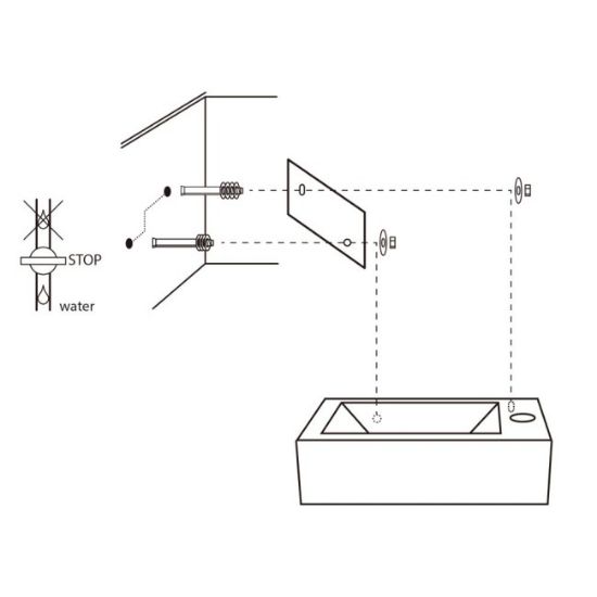 LAVABO KERAMIČKI 40 × 22 × 11.5 cm BELI