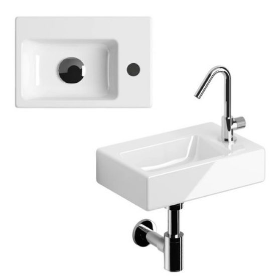 LAVABO KERAMIČKI 40 × 22 × 11.5 cm BELI