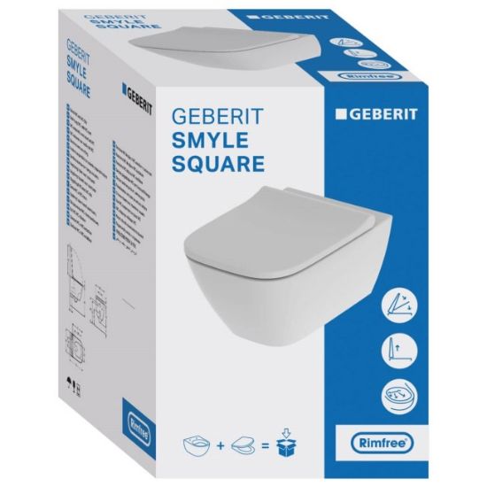 WC ŠOLJA KONZOLNA SMYLE SQUARE RF SA SC SLIM SENDVIČ DASKOM GEBERIT